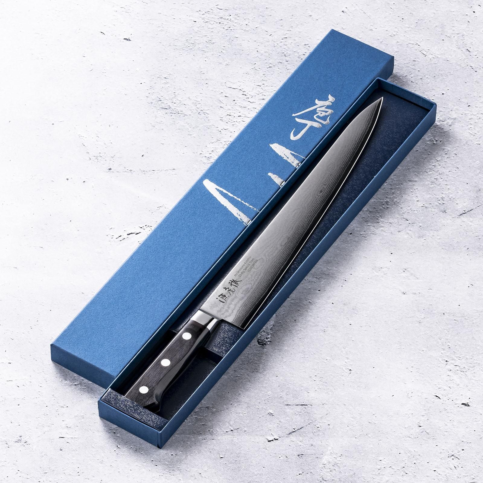 源虎徹 銀彩ダマスカス 筋引き 270mm