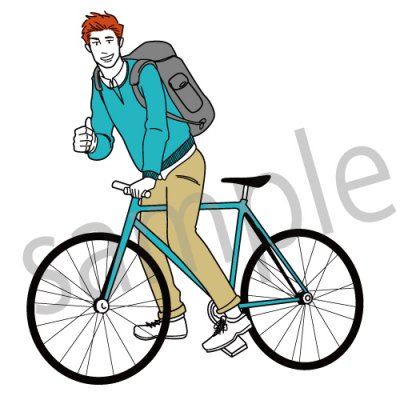 自転車にまたがる男性 イラスト サイクリング ロードバイク ストックイラストshop クイックイラストレーション Pro