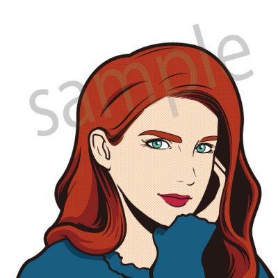 赤髪の女性 アメコミ リアル 美人 ストックイラストshop クイックイラストレーション