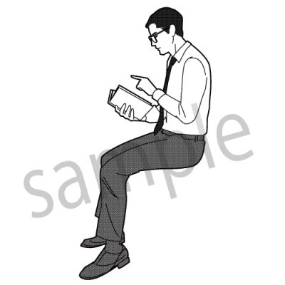 本を読む人 男性 サラリーマン ビジネスマン 本 読書 スーツ ストックイラストshop クイックイラストレーション Pro