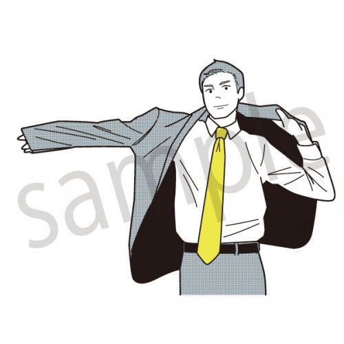 スーツを着る男性 イラスト ビジネスマン サラリーマン 社会人 会社員 スーツ ストックイラストshop クイックイラストレーション