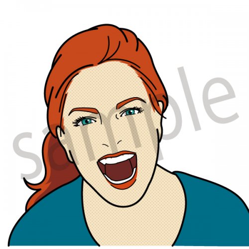 大笑いする女性 イラスト 女性 喜ぶ 大喜び 爆笑 嬉しい 笑顔 ストックイラストshop クイックイラストレーション Pro