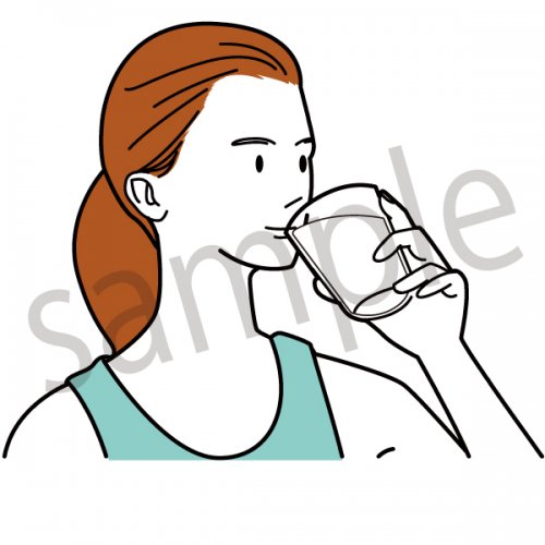 ジュースを飲む人 イラスト クイックイラストレーション