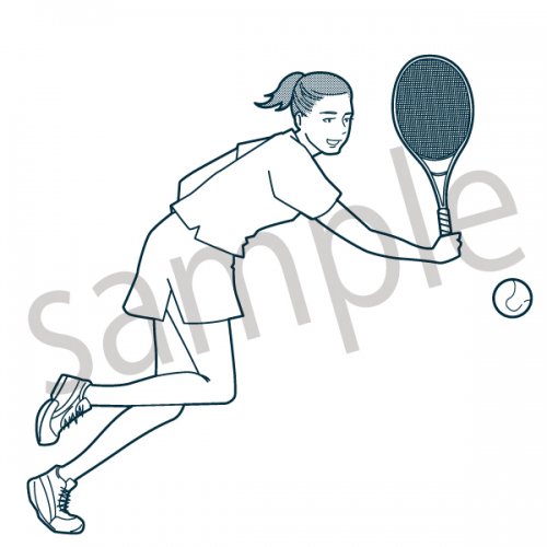 テニスプレイヤー イラスト スポーツ ボール サーブ 試合 ストックイラストshop クイックイラストレーション Pro