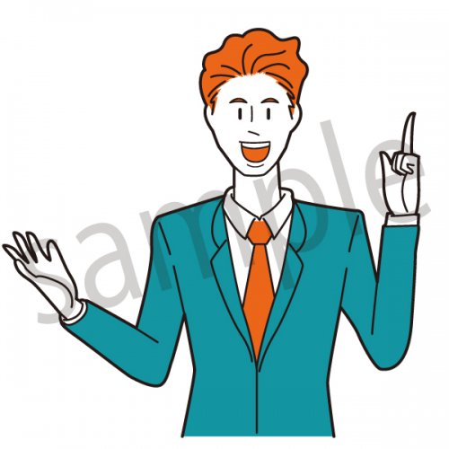 指を立て喋るビジネスマン イラスト サラリーマン 会社員 営業 ビジネスマン ジェスチャー 失敗 落ち込む ストックイラストshop クイックイラストレーション Pro