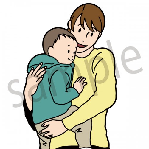 赤ちゃんを抱っこするお母さん イラスト 家族 子供 母親 親子 ストックイラストshop クイックイラストレーション