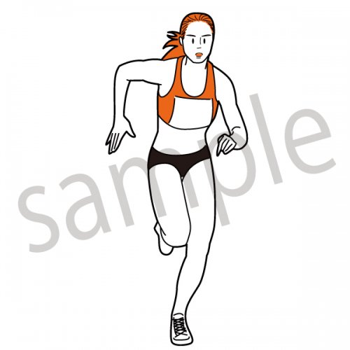 女子陸上選手 イラスト 短距離走 長距離走 リレー オリンピック ストックイラストshop クイックイラストレーション Pro