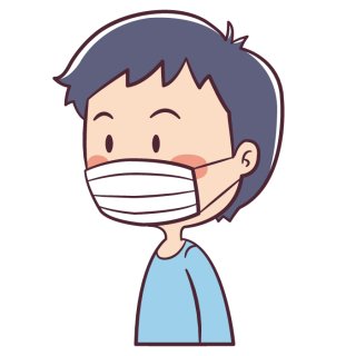 マスクをつけている男性(ソーシャルディスタンス、コロナ禍、仕事、ビジネス、風邪、予防、)