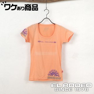 【ワケあり商品】エスニックプリントTシャツ(サーモンピンク)