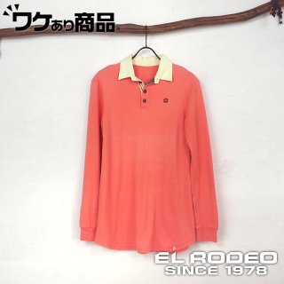 【ワケあり商品】ROTE ROSA(ローテローザ)ポロ ロングTシャツ(サーモンピンク)