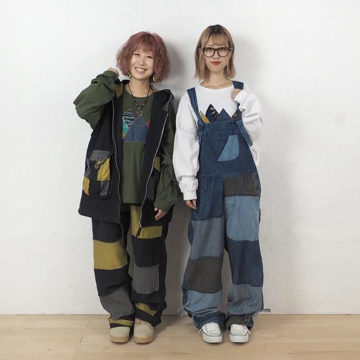 異素材 ボーダーパッチ ラフパンツ - エルロデオ公式通販サイト