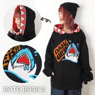 ROTE ROSA(ローテローザ)マシンパイル サメ パーカートレーナー