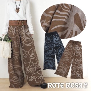 ROTE ROSA(ローテローザ)ビックフラワーワイドパンツ