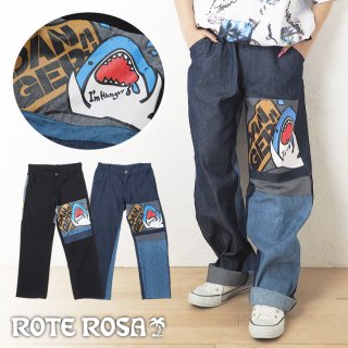 ROTE ROSA(ローテローザ)サメ プリント切替え パンツ
