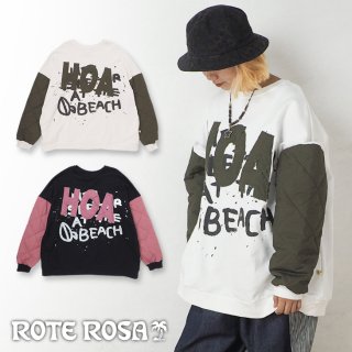 ROTE ROSA(ローテローザ)HOA袖キルティング トレーナー
