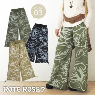 ROTE ROSA(ローテローザ)ビッグフラワー ワイドパンツ