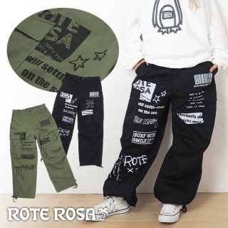 ROTE ROSA(ローテローザ)バーコードプリント カーゴパンツ