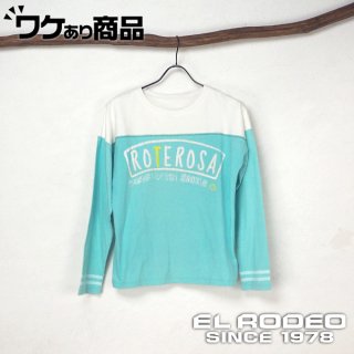 【ワケあり商品】ROTE ROSA(ローテローザ)配色ロゴロングTシャツ(ホワイト)