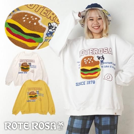 ROTE ROSA(ローテローザ)ぴえんうさぎの切替えトレーナー |