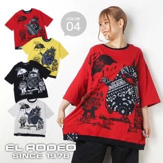 送料無料◆2024新品  SALE】EL チュニック Aライン トレーナー 長袖 エルロデオ RODEO トップス