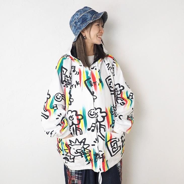 落書き風ペイント パーカージャケット - エルロデオ公式通販サイト