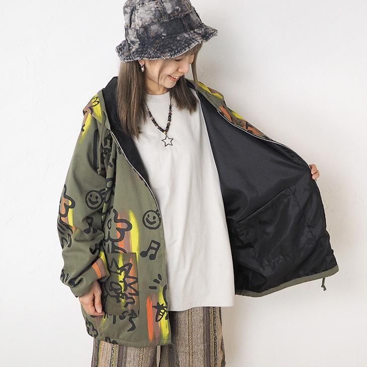 落書き風ペイント パーカージャケット - エルロデオ公式通販サイト