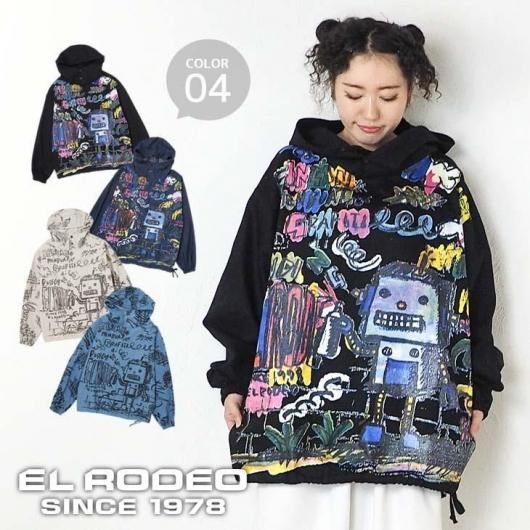 エルロデオ　鬼のデザインパーカー　と　バッグ　セット エルロデオ 鬼のデザインパーカー と バッグ セット エルロデオ