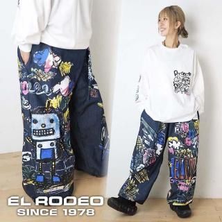 エルロデオ EL RODEO サルエルパンツ ジーンズ おしゃれ アニマル カバ エルロデオ サルエルパンツ