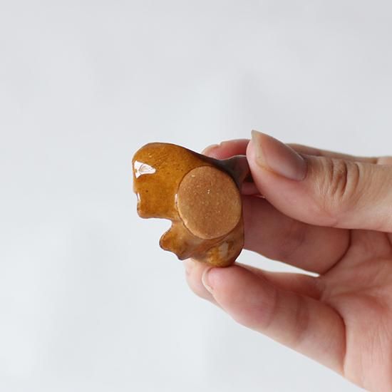 美濃焼 陶器箸置き「イチョウ茶葉」植物シリーズ｜イホシロ窯