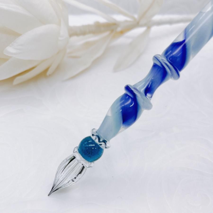 kokeshi ガラスペンLollipop Long いちごみるく コケシ ガラスペン リボンケーン Lollipop Short | ペンハウス