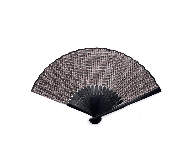 COROMO 播州織扇子(黒骨)
