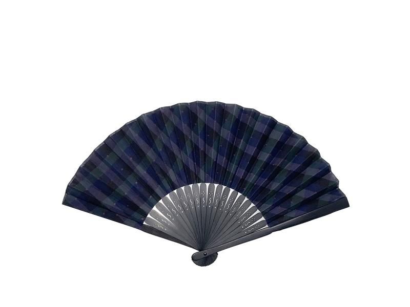 COROMO 播州織扇子(黒骨)
