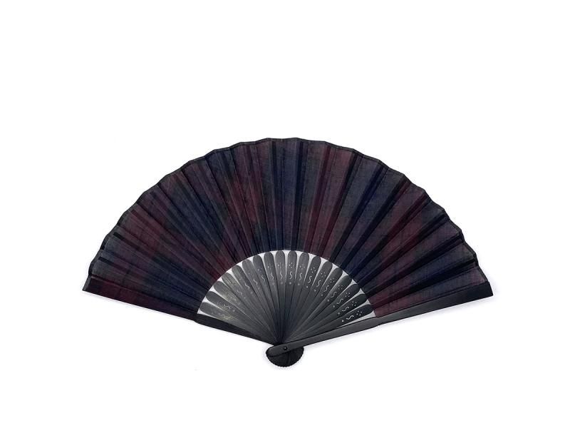 COROMO 播州織扇子(黒骨)
