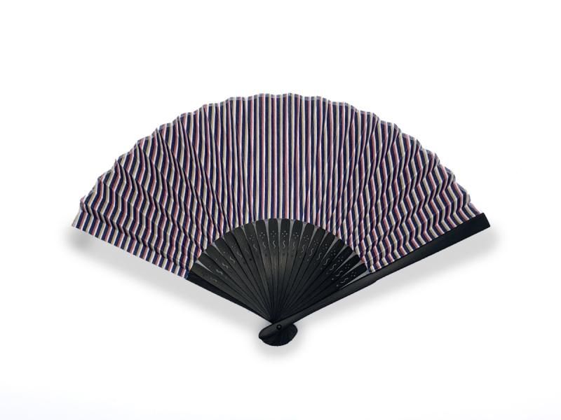 COROMO 播州織扇子(黒骨)
