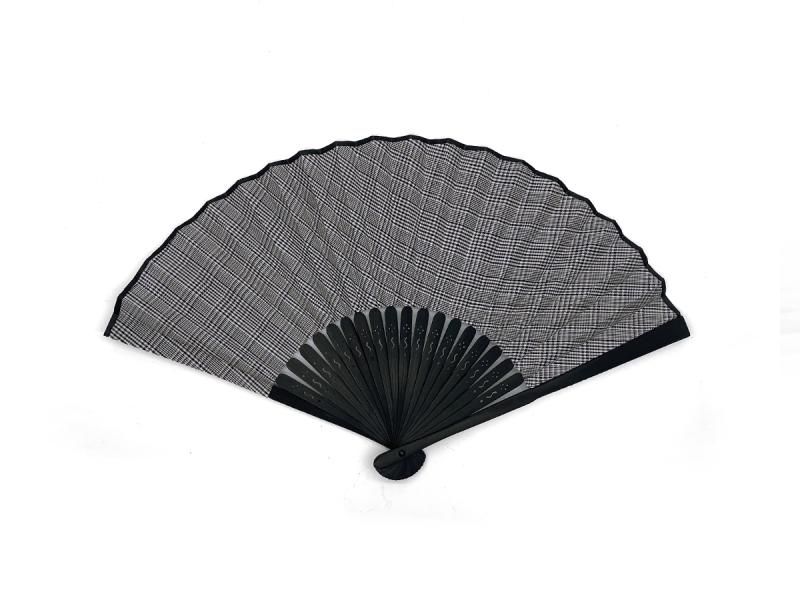 COROMO 播州織扇子(黒骨)