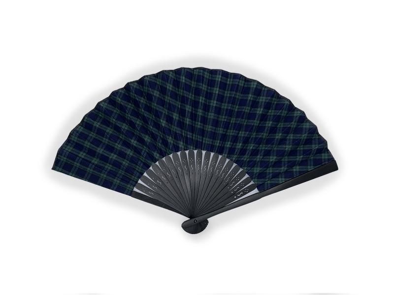 COROMO 播州織扇子(黒骨)