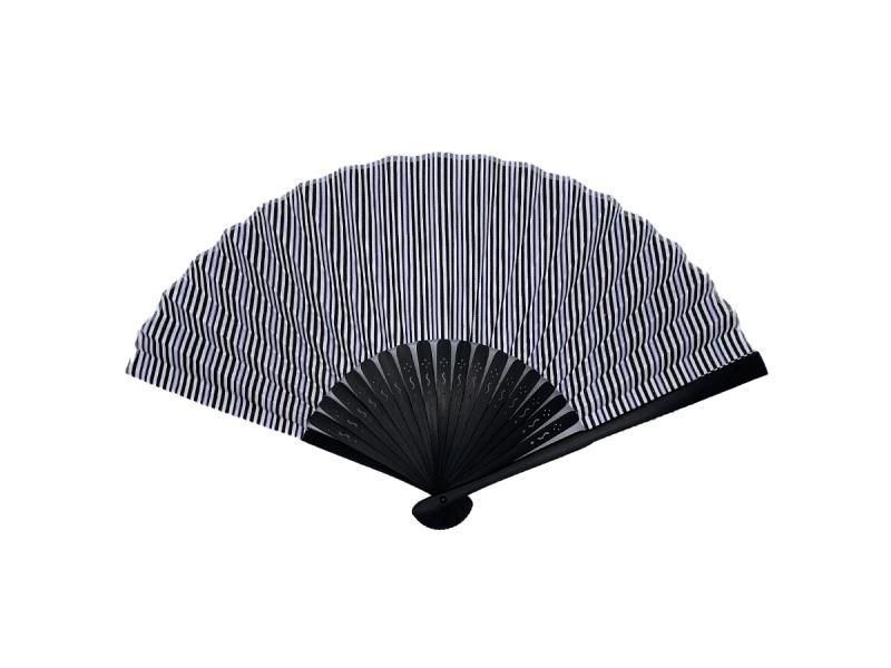 COROMO 播州織扇子(黒骨)