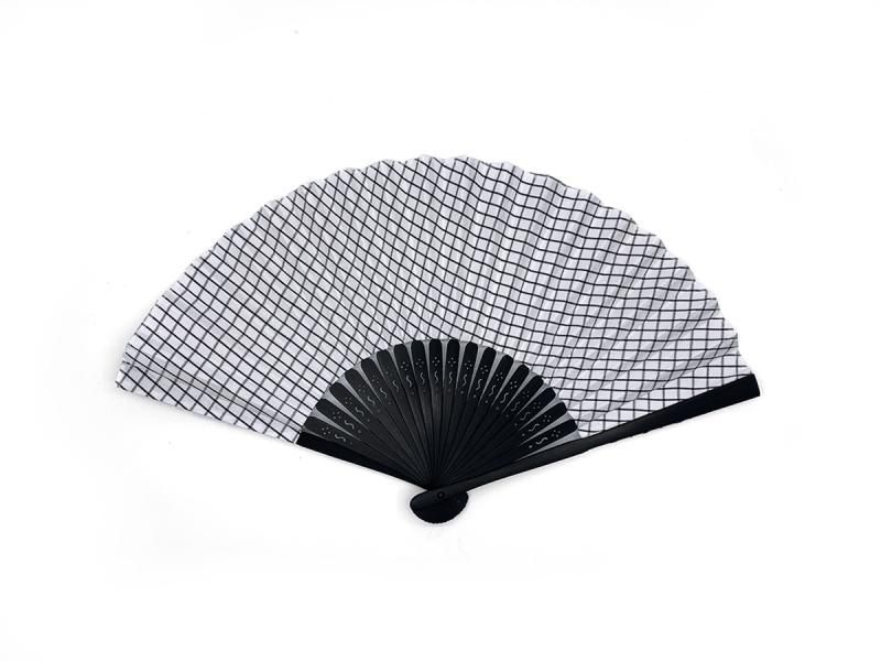 COROMO 播州織扇子(黒骨)