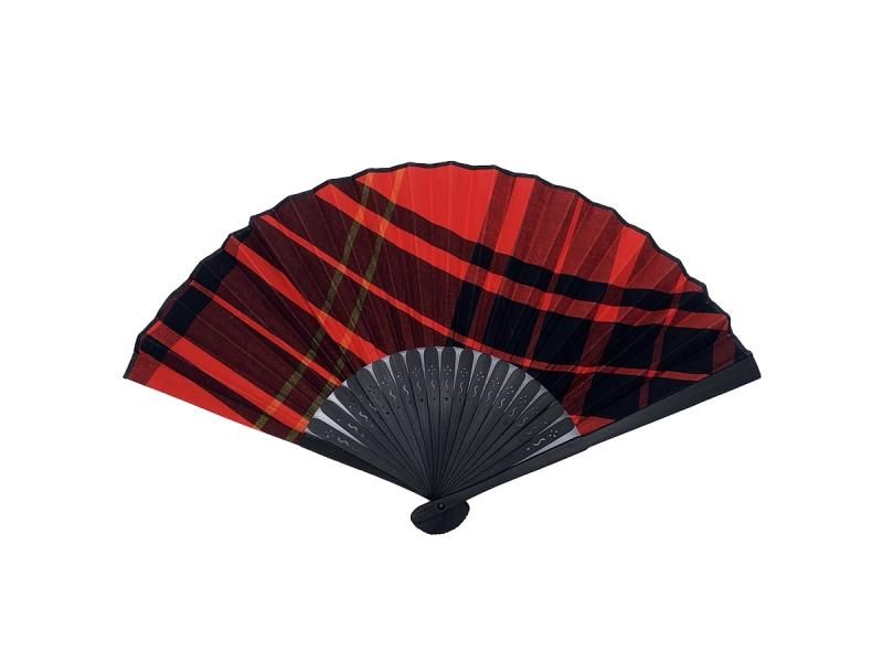 COROMO 播州織扇子(黒骨)