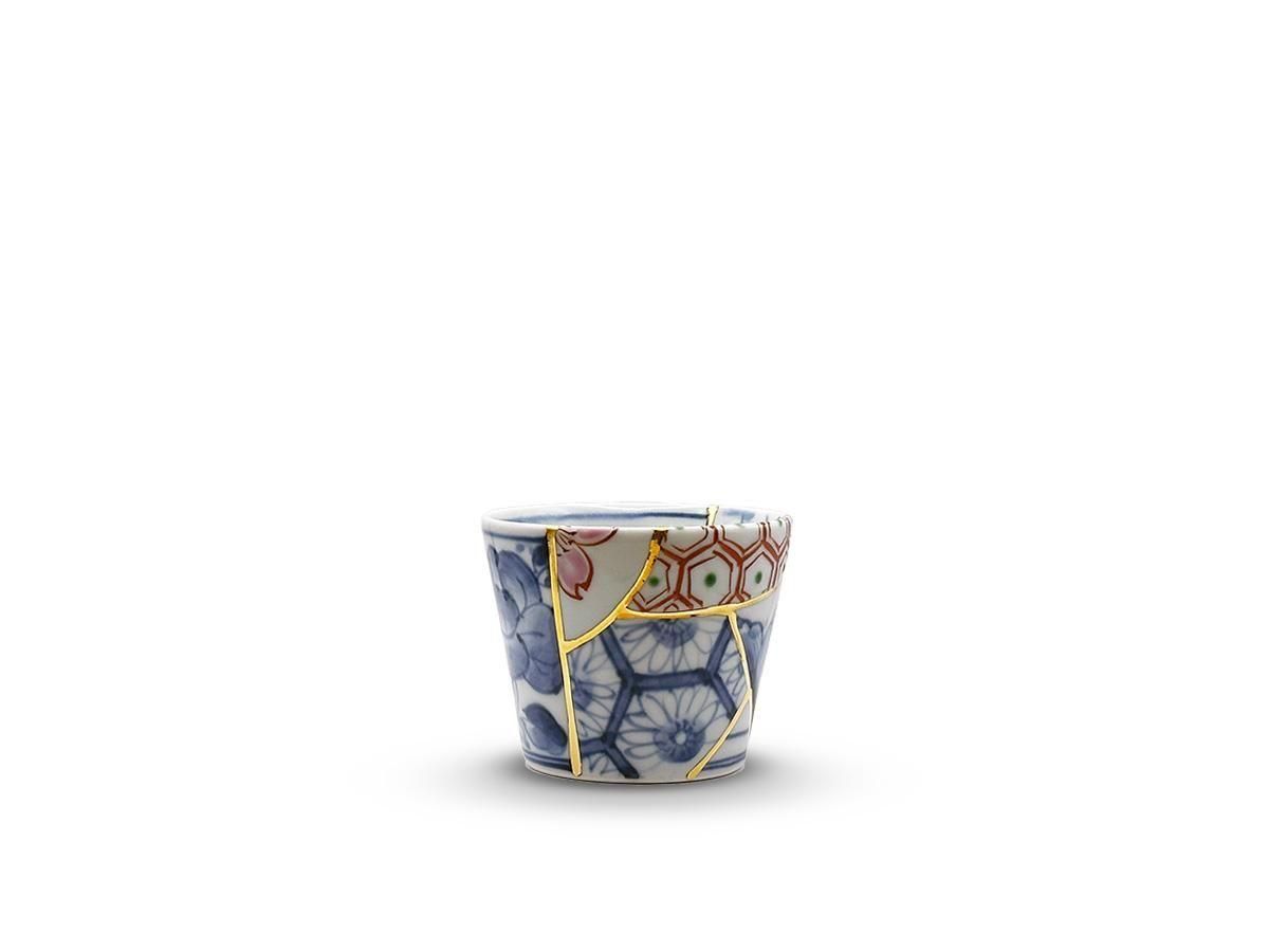 緒締玉　管玉形　染付家紋尽くし　陶磁器　骨董　R1432 道具 ] - 道具 酒井田柿右衛門造 染付水玉文香合（共箱