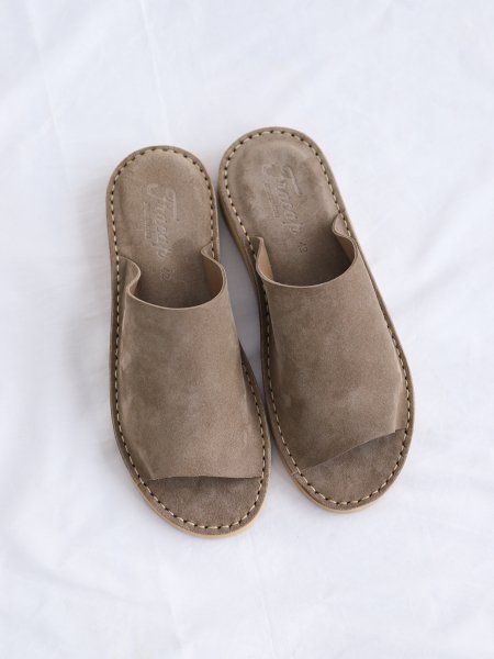 Fracap "suede slide sandals(taupe)"
