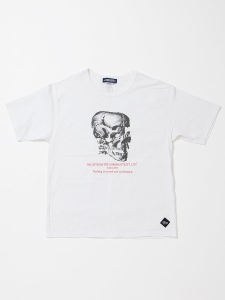 BALLISTICS  THE CORONA UTILITY "SKULL TEE(WHITE/H.GRAY)"