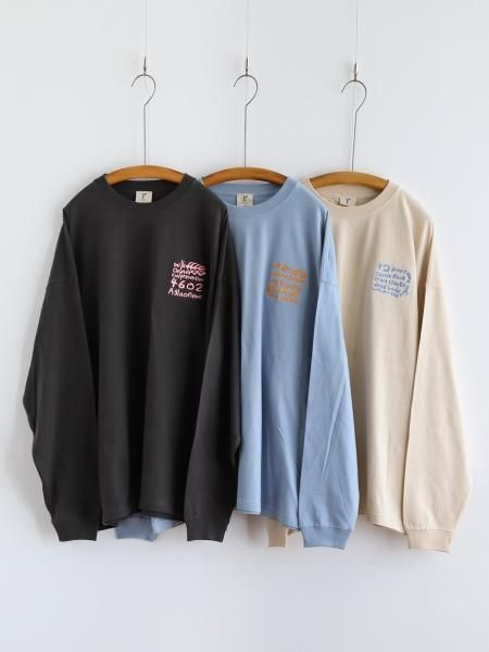 THANKS TO MOVIE L/S Tee ( Sand Beige / Sumi  / Acid Blue )