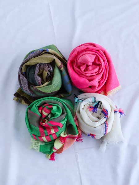 FAB HIMARAYA  Pashmina Stoles ( Pink / White / Green / Brown )