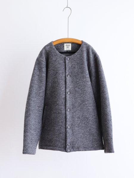 Jackman "Wool Collarless Jacket (Heather Gray)"