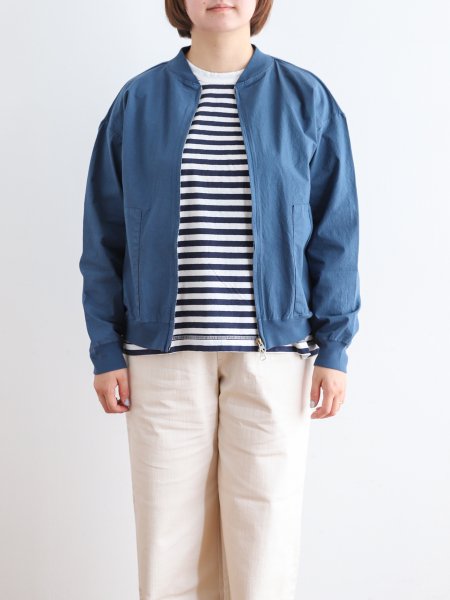 <img class='new_mark_img1' src='https://img.shop-pro.jp/img/new/icons7.gif' style='border:none;display:inline;margin:0px;padding:0px;width:auto;' />FABRIQUE en planete terre " Back Rib Blouson ( Deep Blue / Pewter Gray ) "