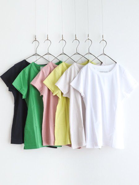 <img class='new_mark_img1' src='https://img.shop-pro.jp/img/new/icons7.gif' style='border:none;display:inline;margin:0px;padding:0px;width:auto;' />FABRIQUE en planete terre " Basic crewneck s/s ( White / Gray / Pink / Yellow / Green / Black ) "