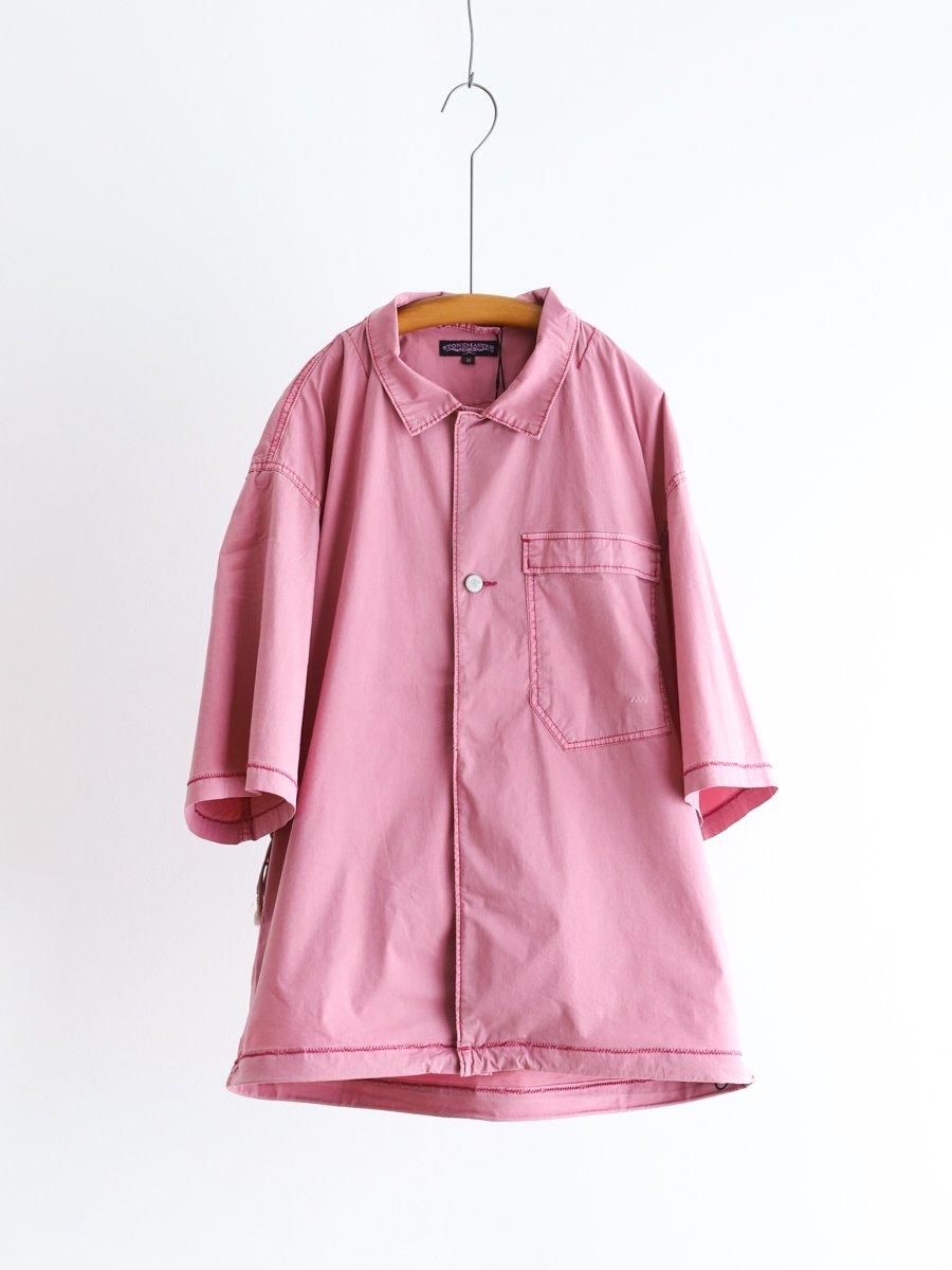 Lim's デッドストック　フリンジシャツ　S maison de soil｜60s コットン ストライプ ブロック プリント バック