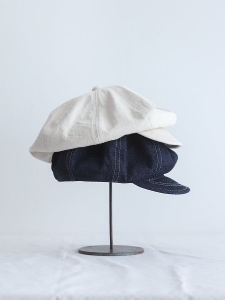 <img class='new_mark_img1' src='https://img.shop-pro.jp/img/new/icons7.gif' style='border:none;display:inline;margin:0px;padding:0px;width:auto;' />HIGHER "12oz DENIM CASQUETTE (INDIGO / ECRU)