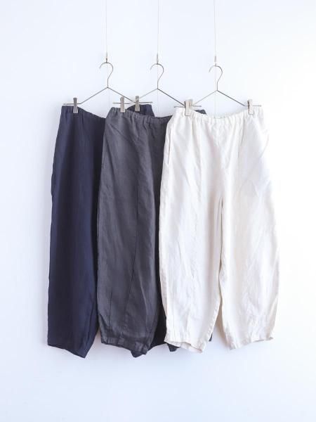 <img class='new_mark_img1' src='https://img.shop-pro.jp/img/new/icons7.gif' style='border:none;display:inline;margin:0px;padding:0px;width:auto;' />Gauze# " NATURAL DRY LINEN CHARLIE PANTS ( KINARI / CHARCOAL /  NAVY  )"